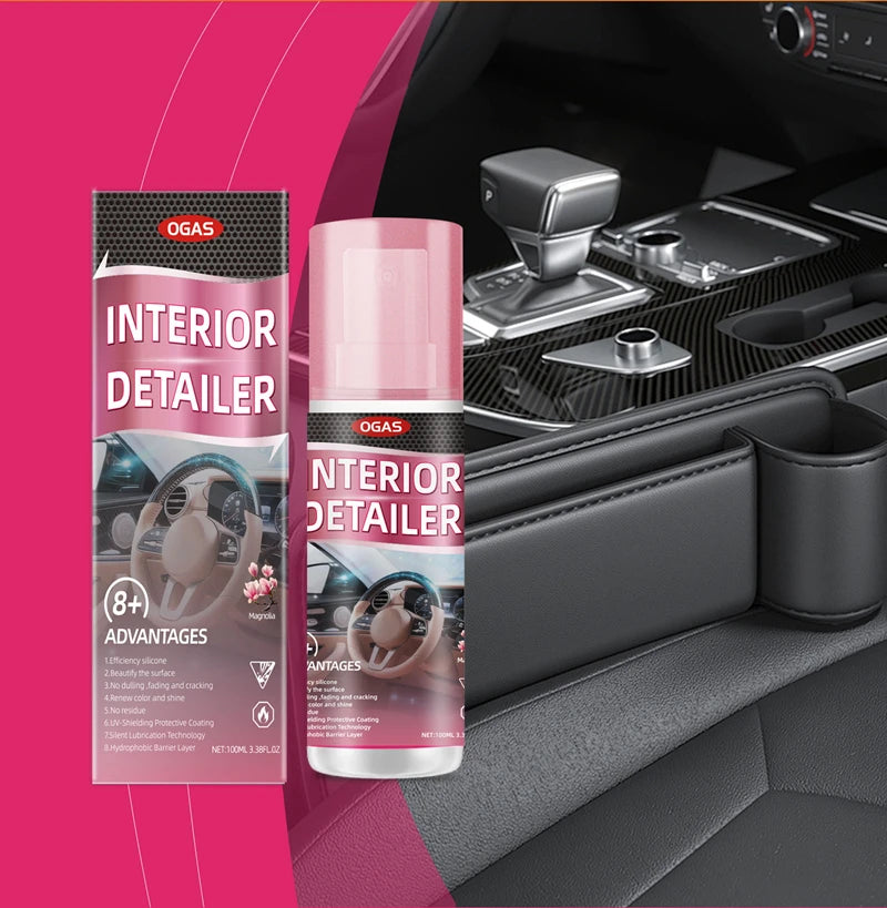 Car Interior Cleaner, Vehicle Interior Polish, 100ml Car Interior Cleaner, Interior Detailer Spray, Total Car Interior Cleaner